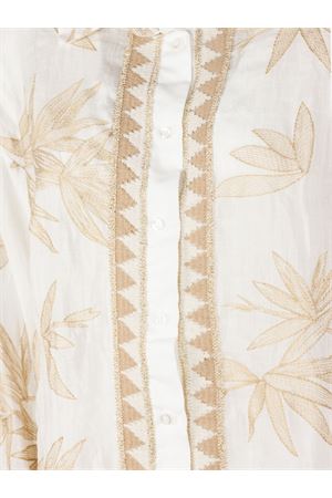 Cream white breathable ramie shirt PHO FIRENZE | 4323022LOTONATURALE